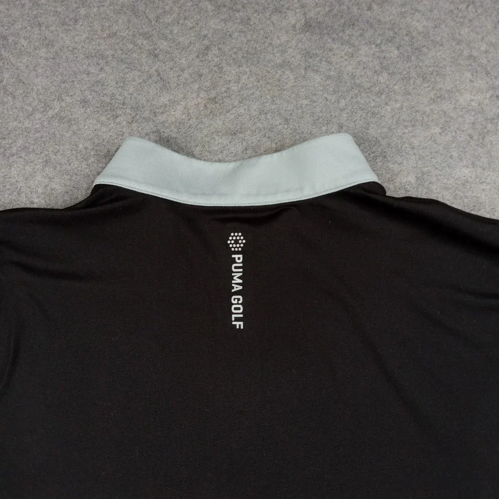 Puma Golf Pullover Mens 2XL Black 1/4 Zip Long‎ Sleeve Stretch Athletic Golf Top